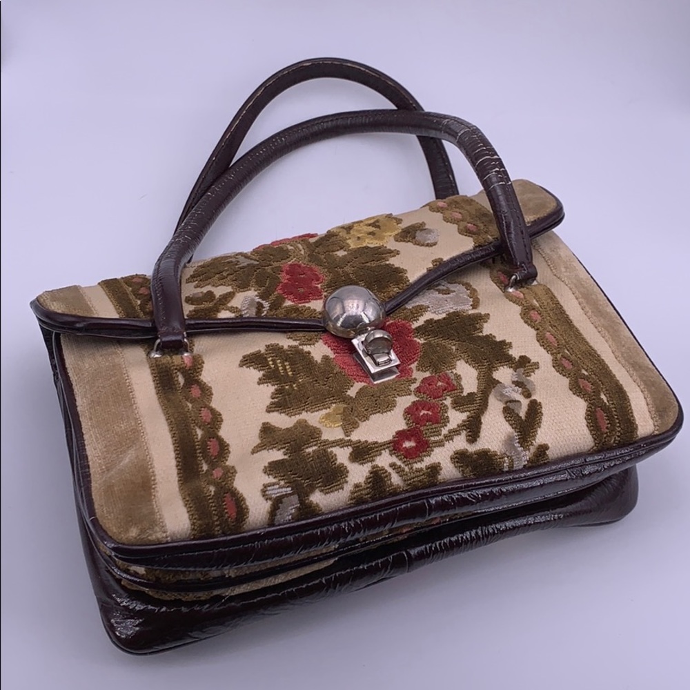 Vintage Tano of Madrid Velvet Brocade Handbag